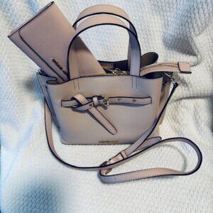 NEW Michael Kors Emilia Satchel & Matching Wallet Set - Powder Blush ✨